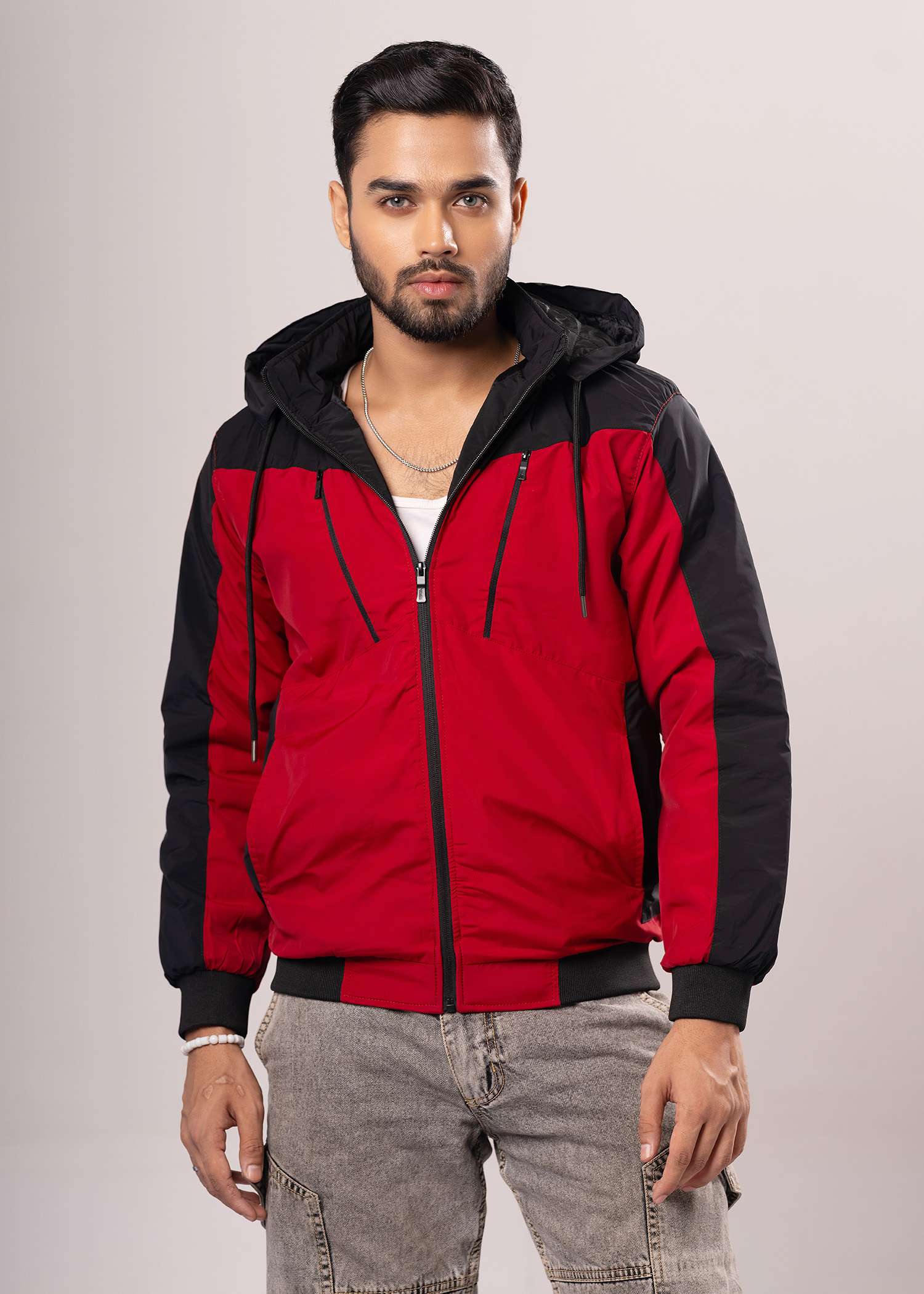 MEN’S PREMIUM HOODIE JACKET (RED)