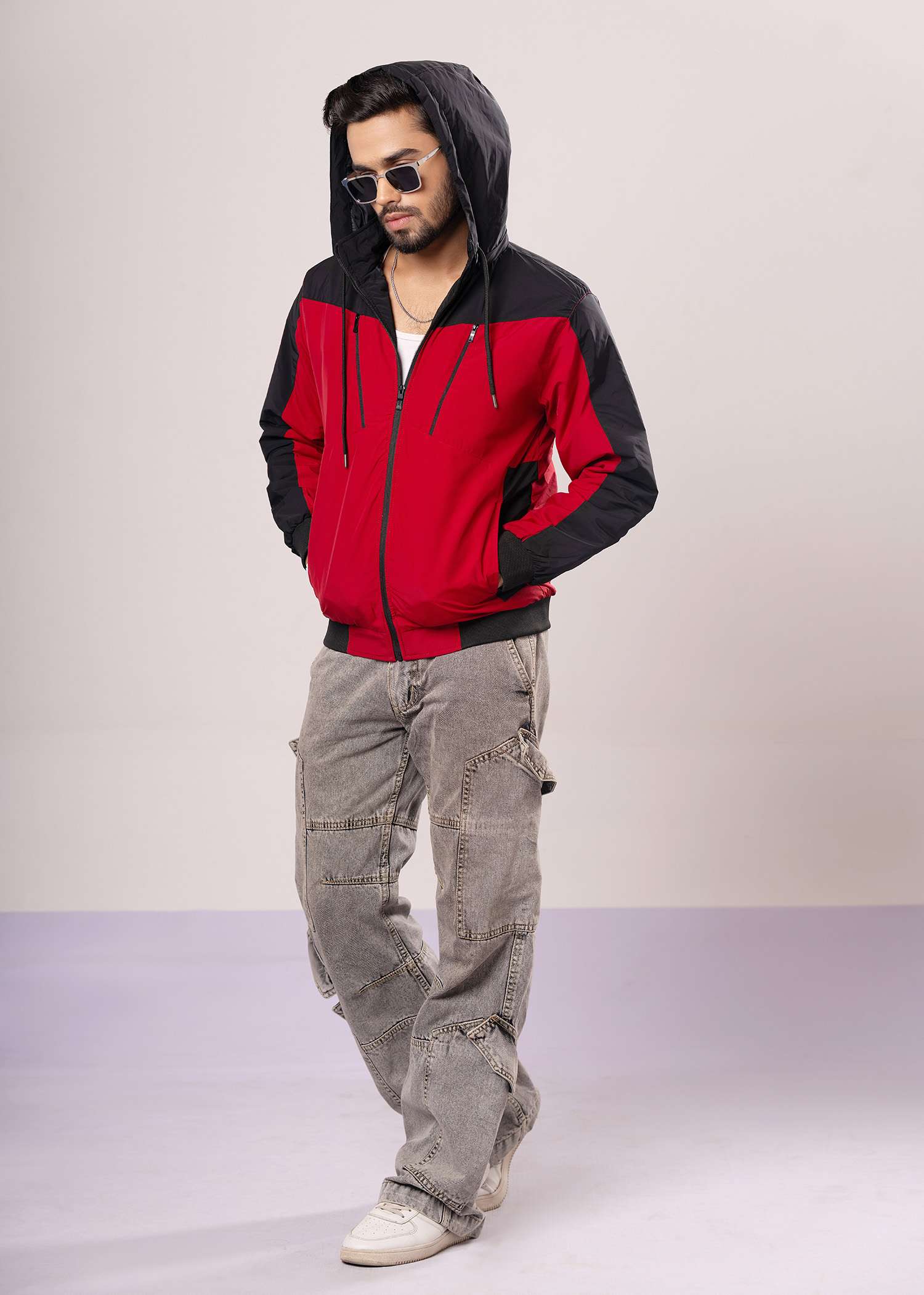 MEN’S PREMIUM HOODIE JACKET (RED)