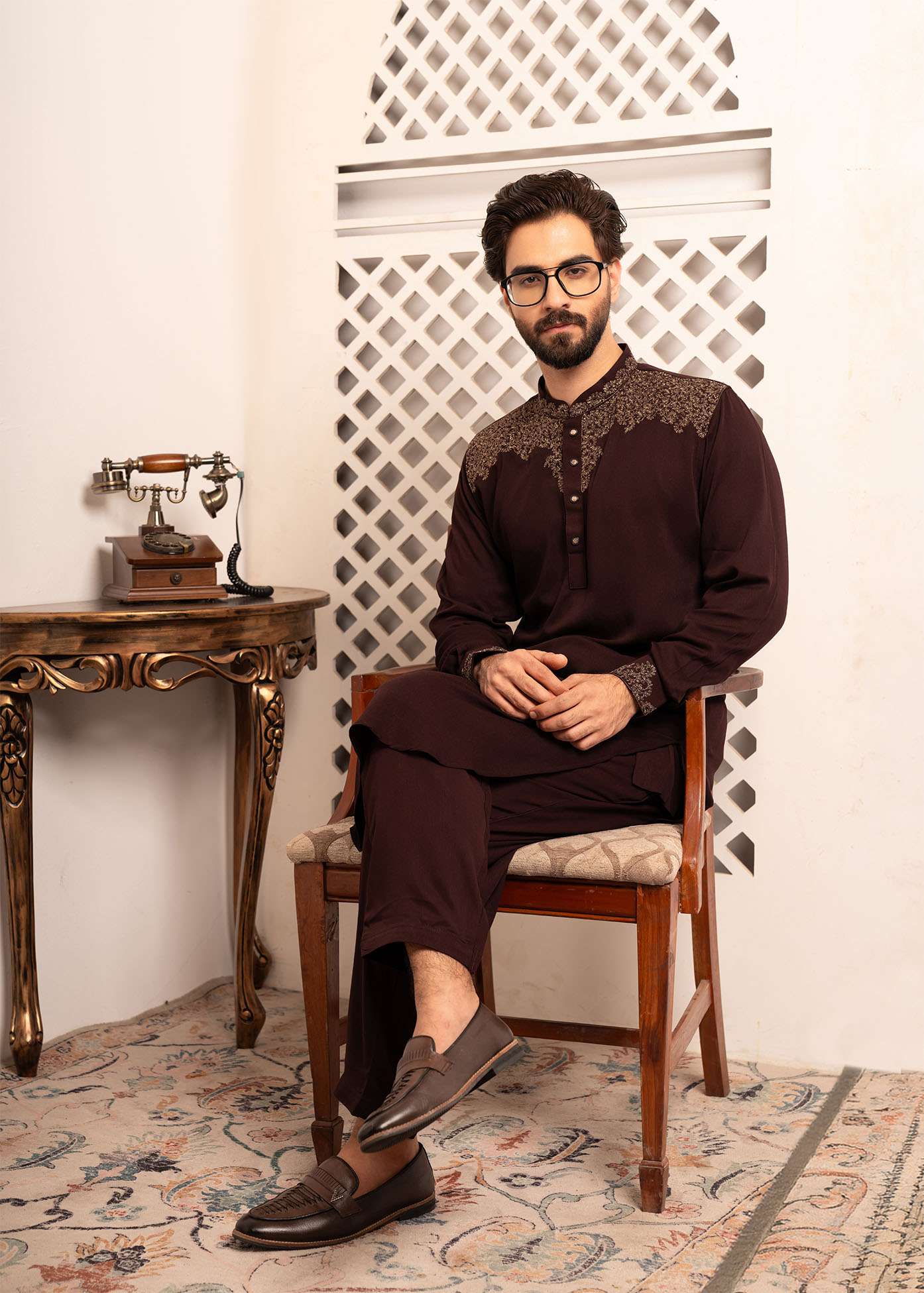 Men’s Signature Kabli Set – COFFEE