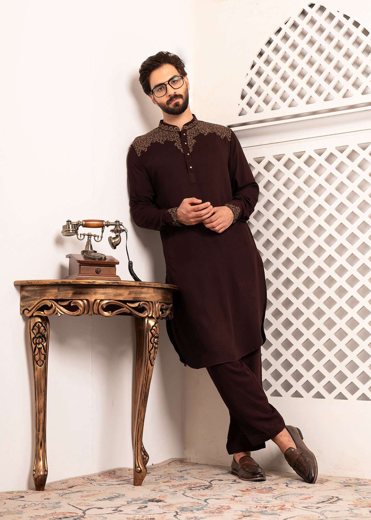 Men’s Signature Kabli Set – COFFEE