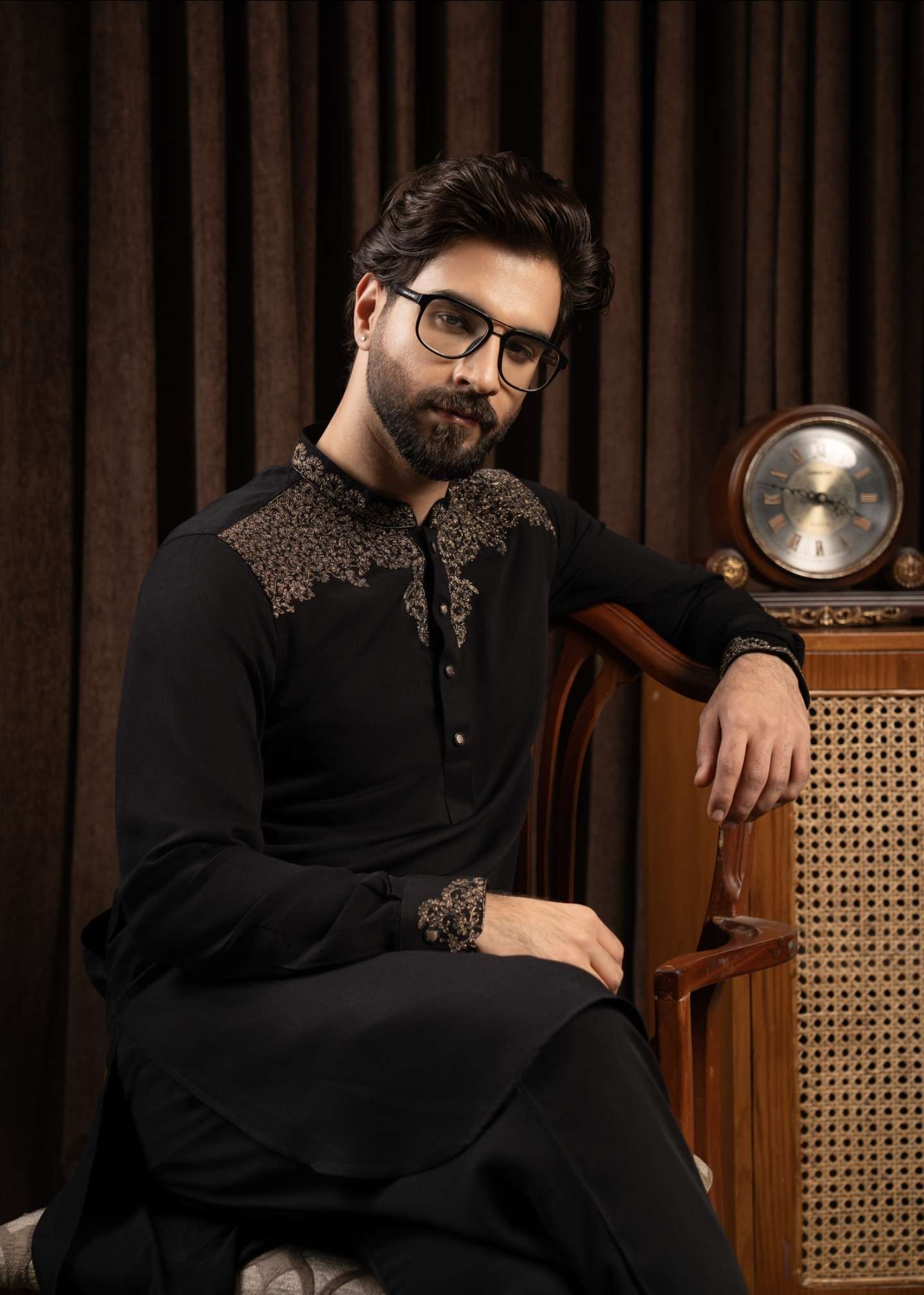 Men’s Signature Kabli Set- BLACK