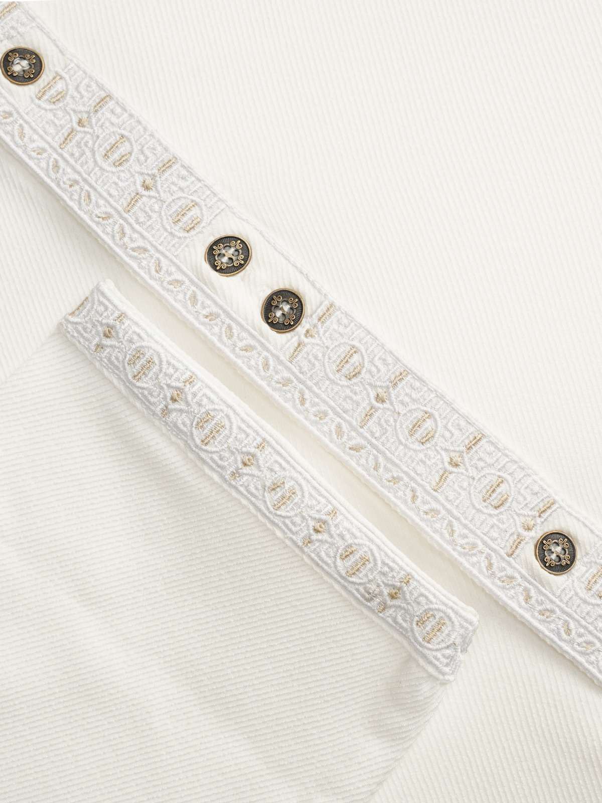 White Embroidered Regular Fit Panjabi - ZP605