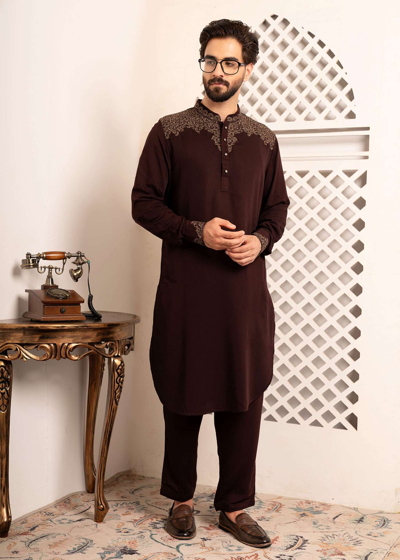 Men’s Signature Kabli Set – COFFEE